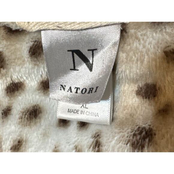 Natori · XL · Plush · Leopard Print Belted Robe · Shawl Collar · Lounge Wear - Picture 5 of 7